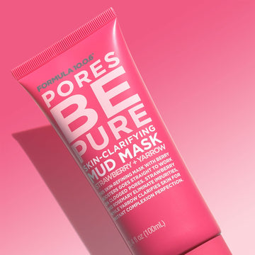 FORMULA 10.0.6 Pores Be Pure: enjuague con agua tibia tras la mascarilla en el rostro.