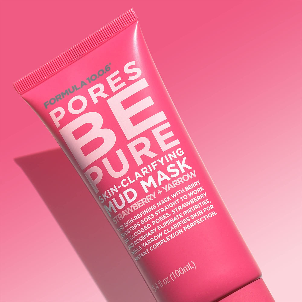 FORMULA 10.0.6 Pores Be Pure: enjuague con agua tibia tras la mascarilla en el rostro.