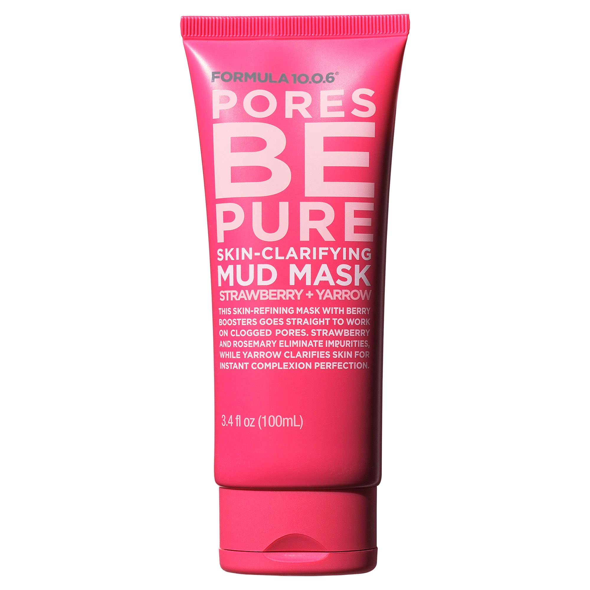 FORMULA 10.0.6 Pores Be Pure: mascarilla de barro en frasco para purificar poros y limpiar impurezas.