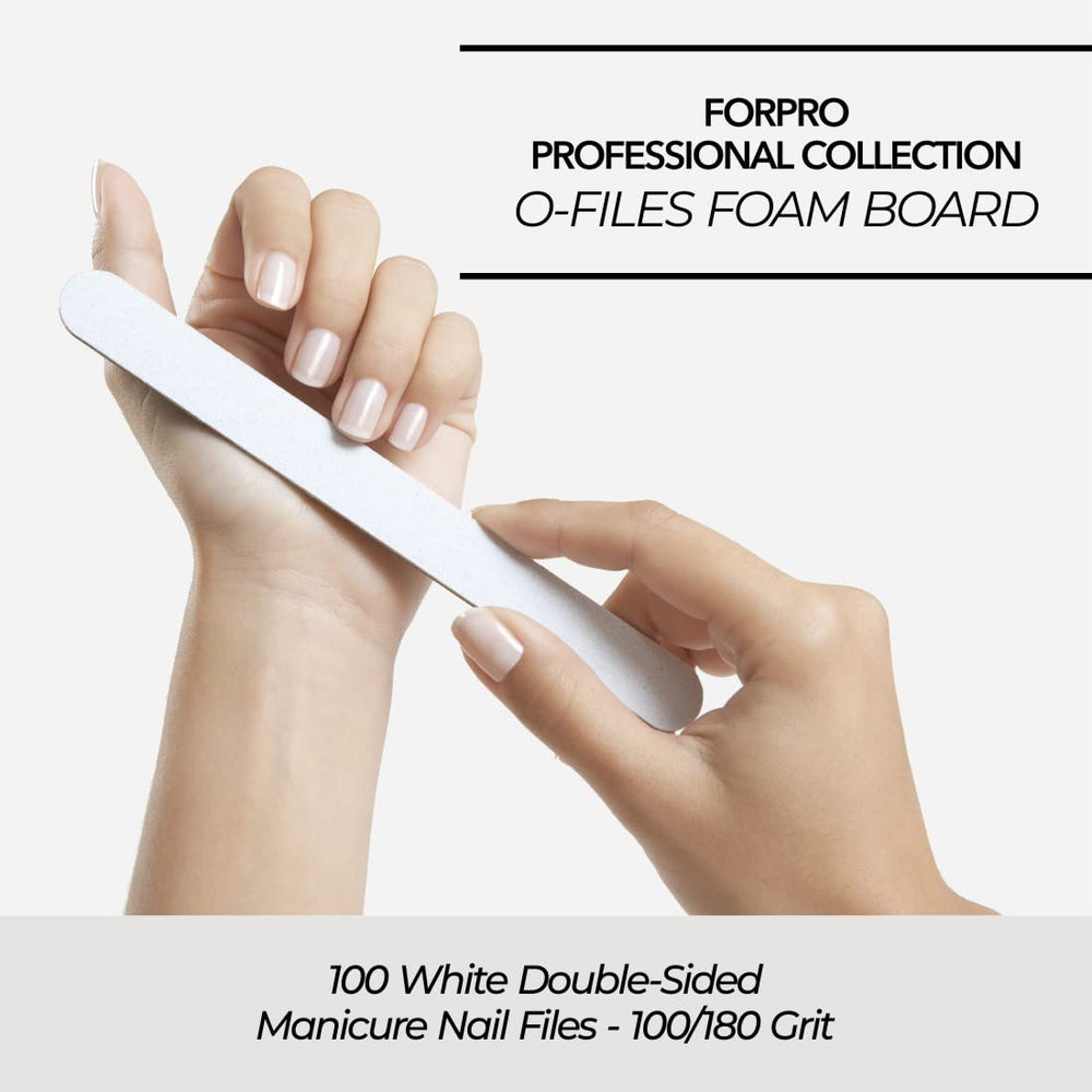 ForPro O-Files eliminan residuos de gel y acrílico de forma eficaz.