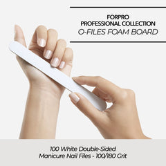 ForPro O-Files eliminan residuos de gel y acrílico de forma eficaz.