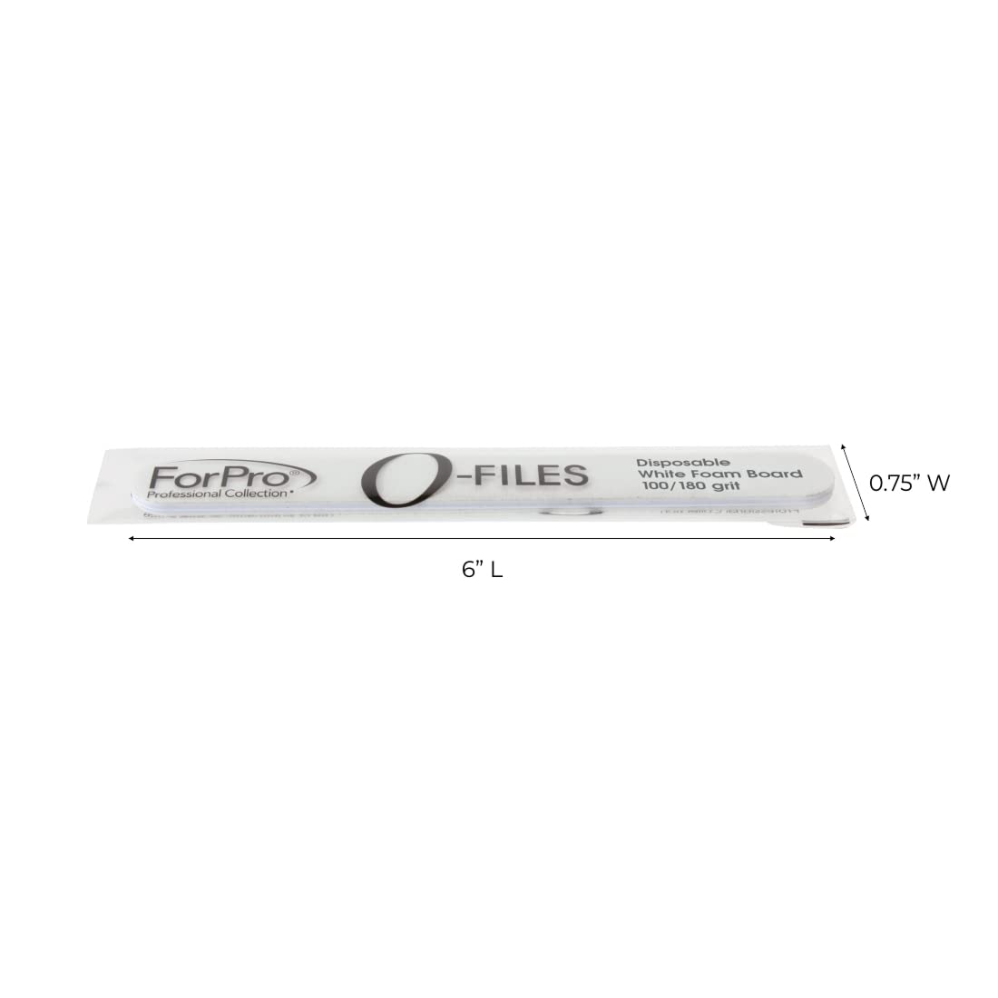 ForPro O-Files: lima de espuma de doble cara para manicura precisa.