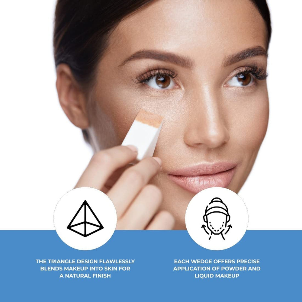 ForPro Colección Profesional esponjas de maquillaje triangulares para acabado natural