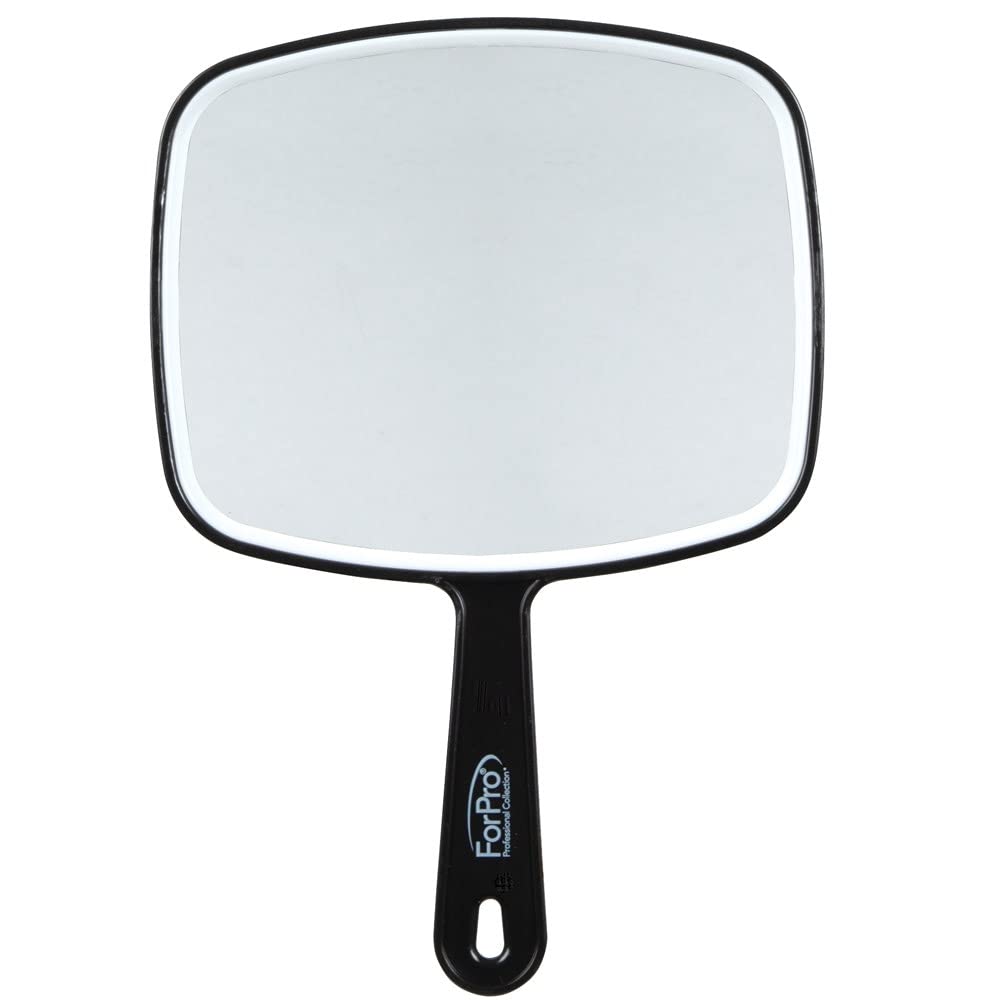 ForPro Professional Collection: Espejo de mano premium con frente claro para reflejo nítido.