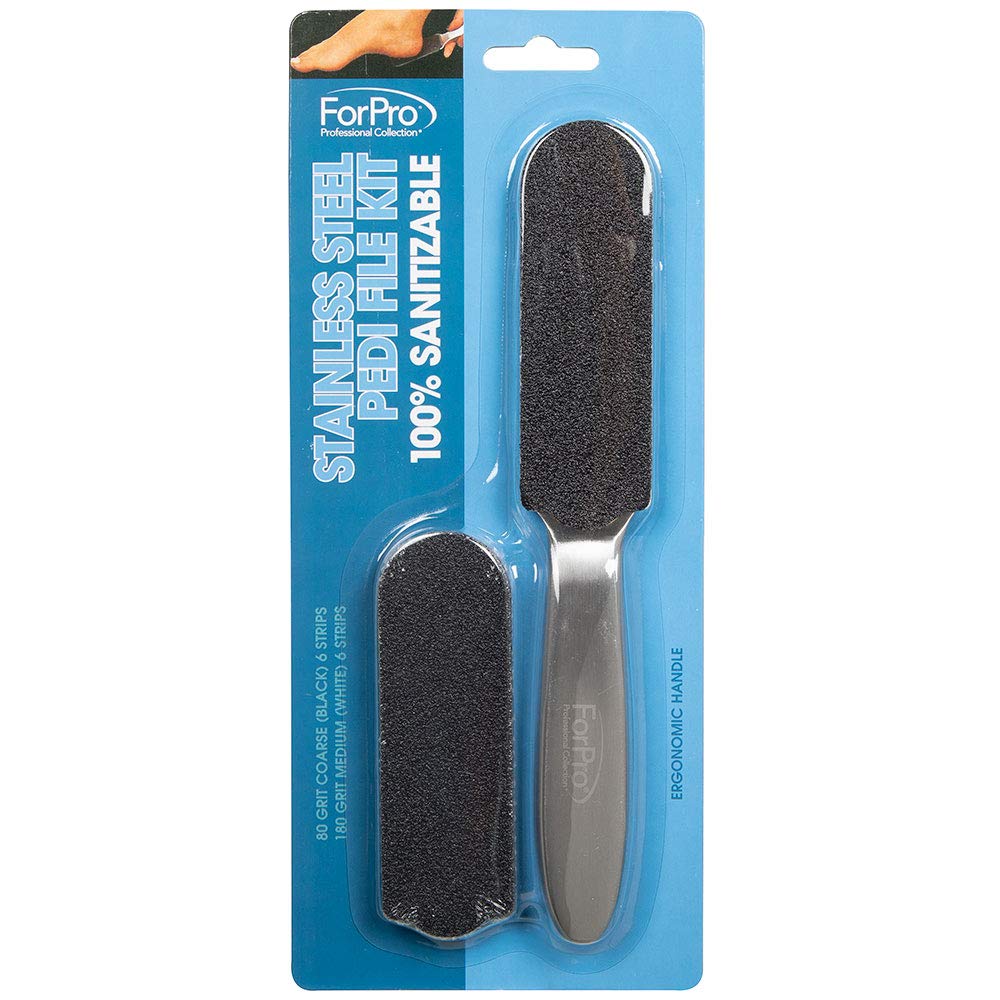 ForPro lima-pies-inoxidable, higiene superior para pedicura diaria