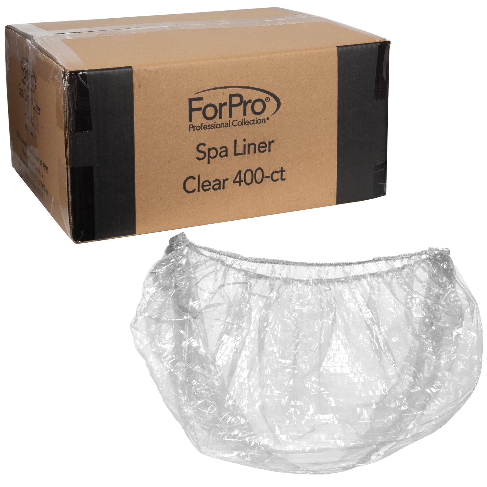 ForPro Liners transparentes para pedicura, 400 unidades, ideal para spa limpio.