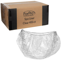 ForPro Liners transparentes para pedicura, 400 unidades, ideal para spa limpio.