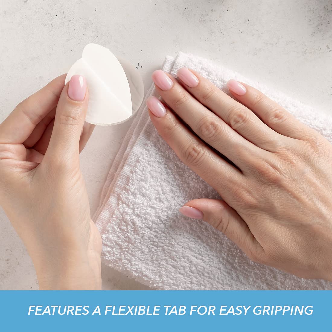 ForPro Professional Collection Premium Nail Wipes, primer plano de fibras libres de pelusa.