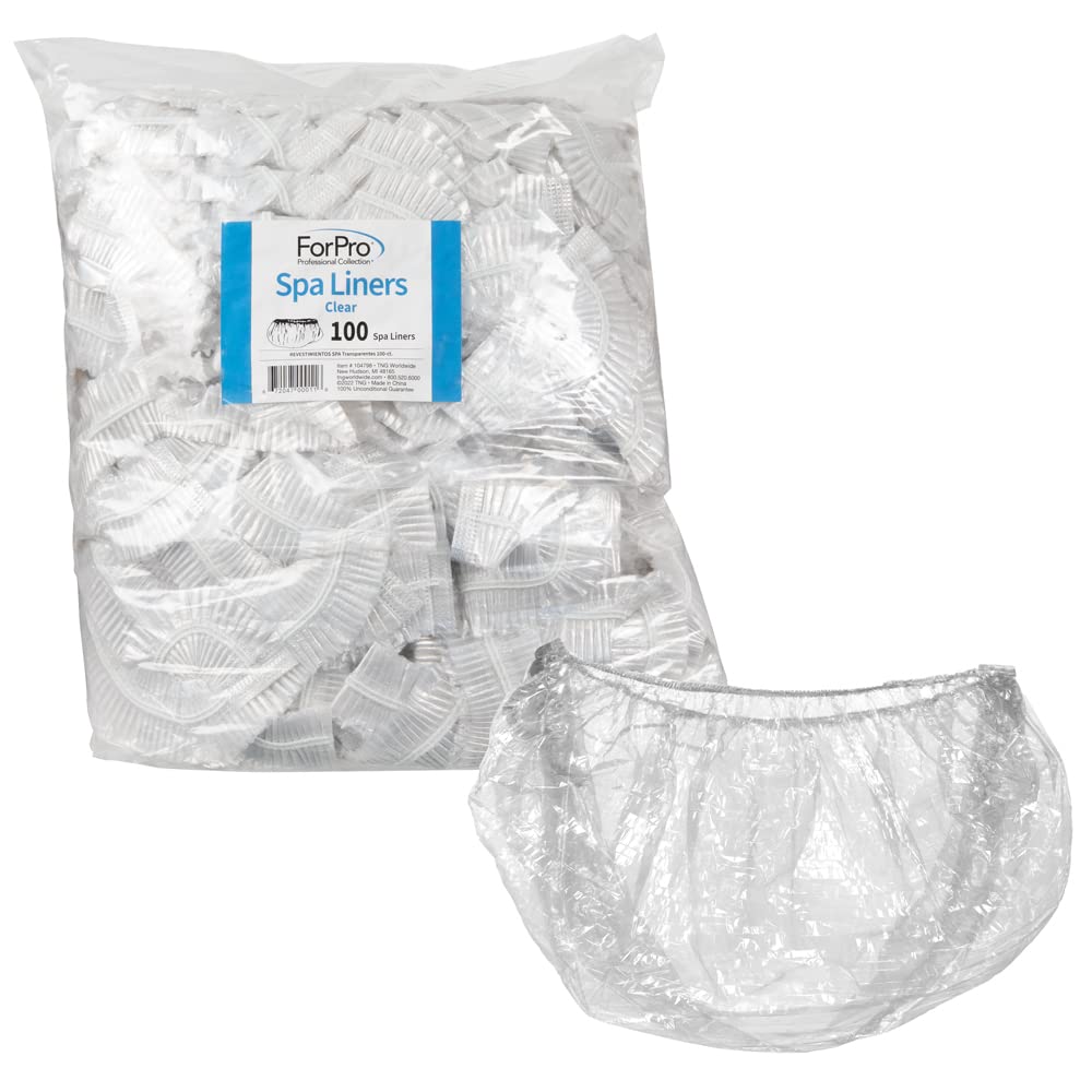 ForPro Professional Collection spa liners claros para pedicura, compatibles con la mayoría de spas.