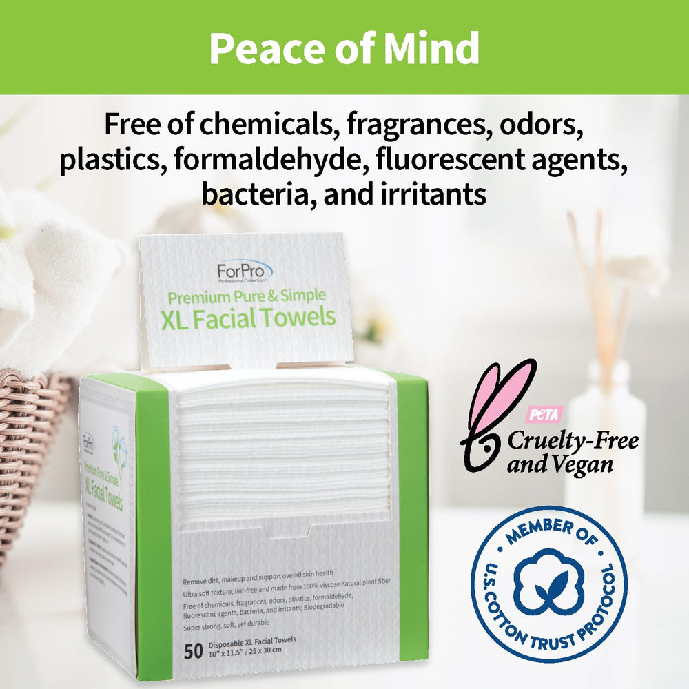 ForPro toalla facial sin pelusa, apta para lentes de contacto