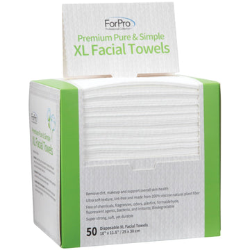 ForPro XL toalla facial ultra suave sin pelusa para limpieza diaria