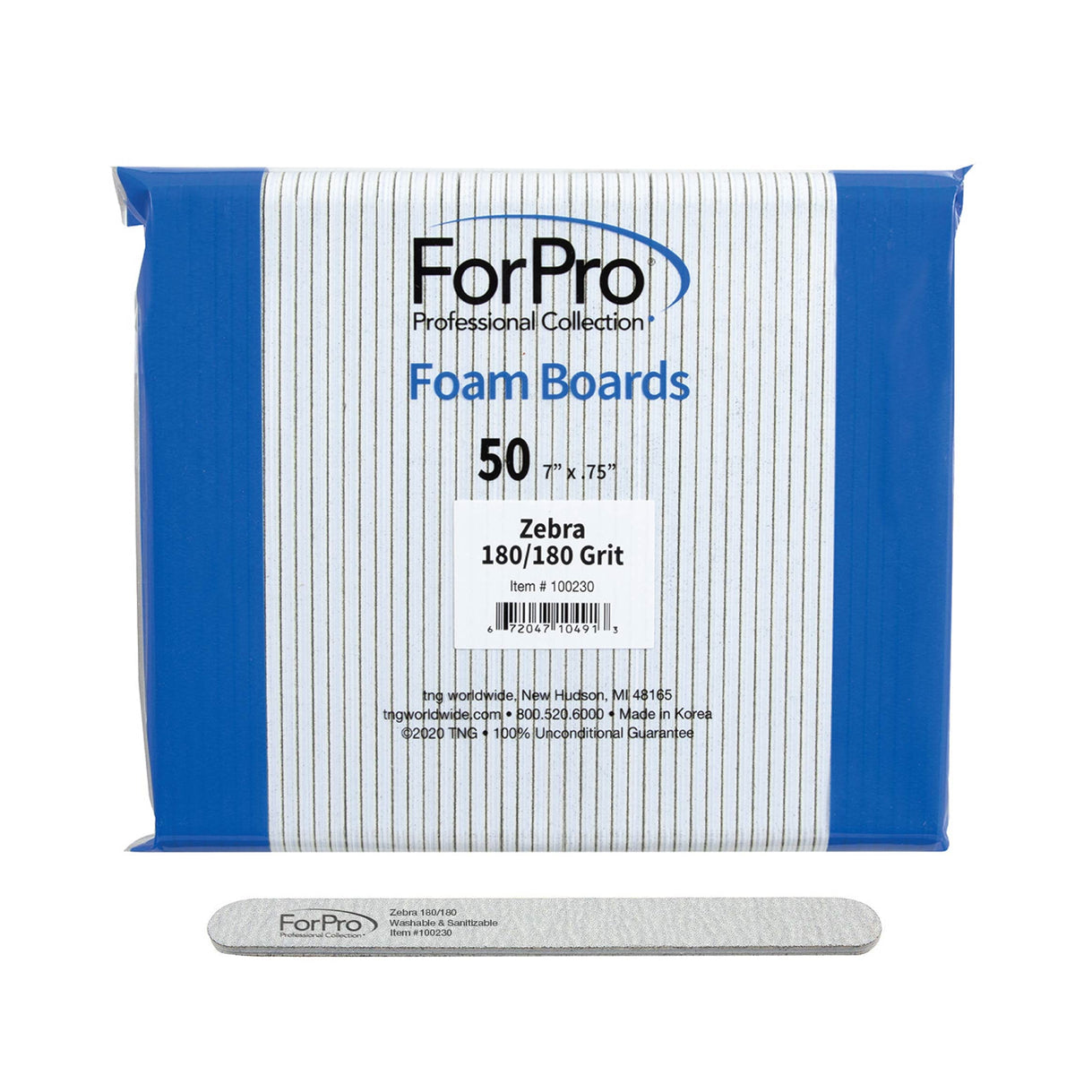 ForPro Zebra Foam Board de dos caras para limar con suavidad y precisión.