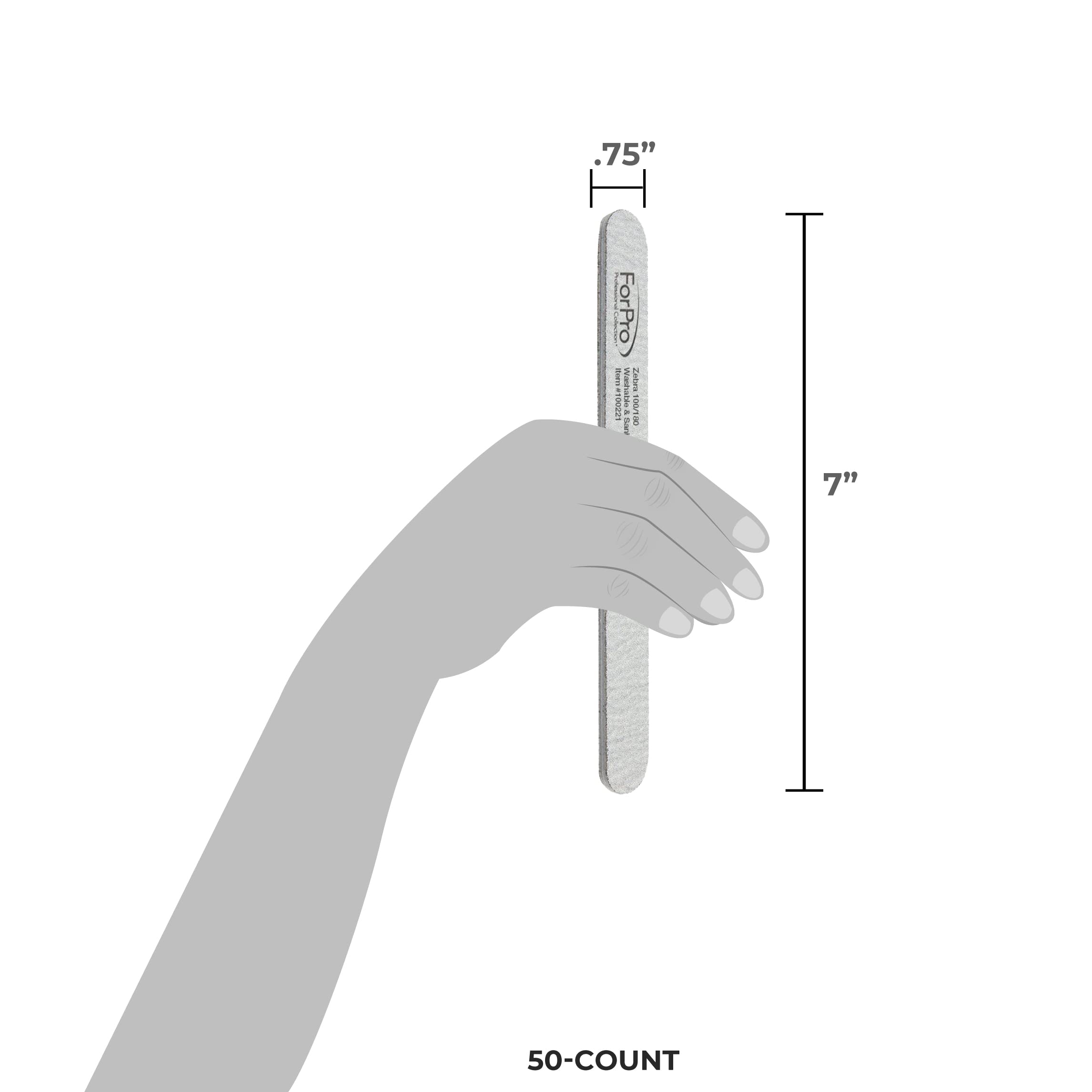 ForPro Zebra usage sur ongles acryliques, retire l'excès efficacement.