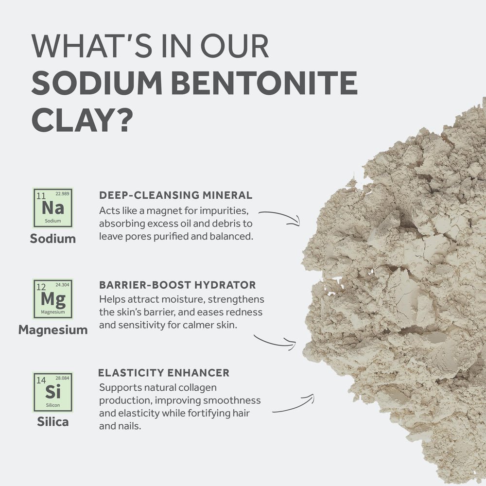 Masque cheveux argile bentonite: nourri et revitalise les longueurs.
