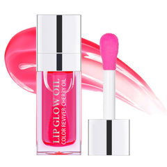 fovcos aceite labial envase transparente muestra hidratación visible para labios