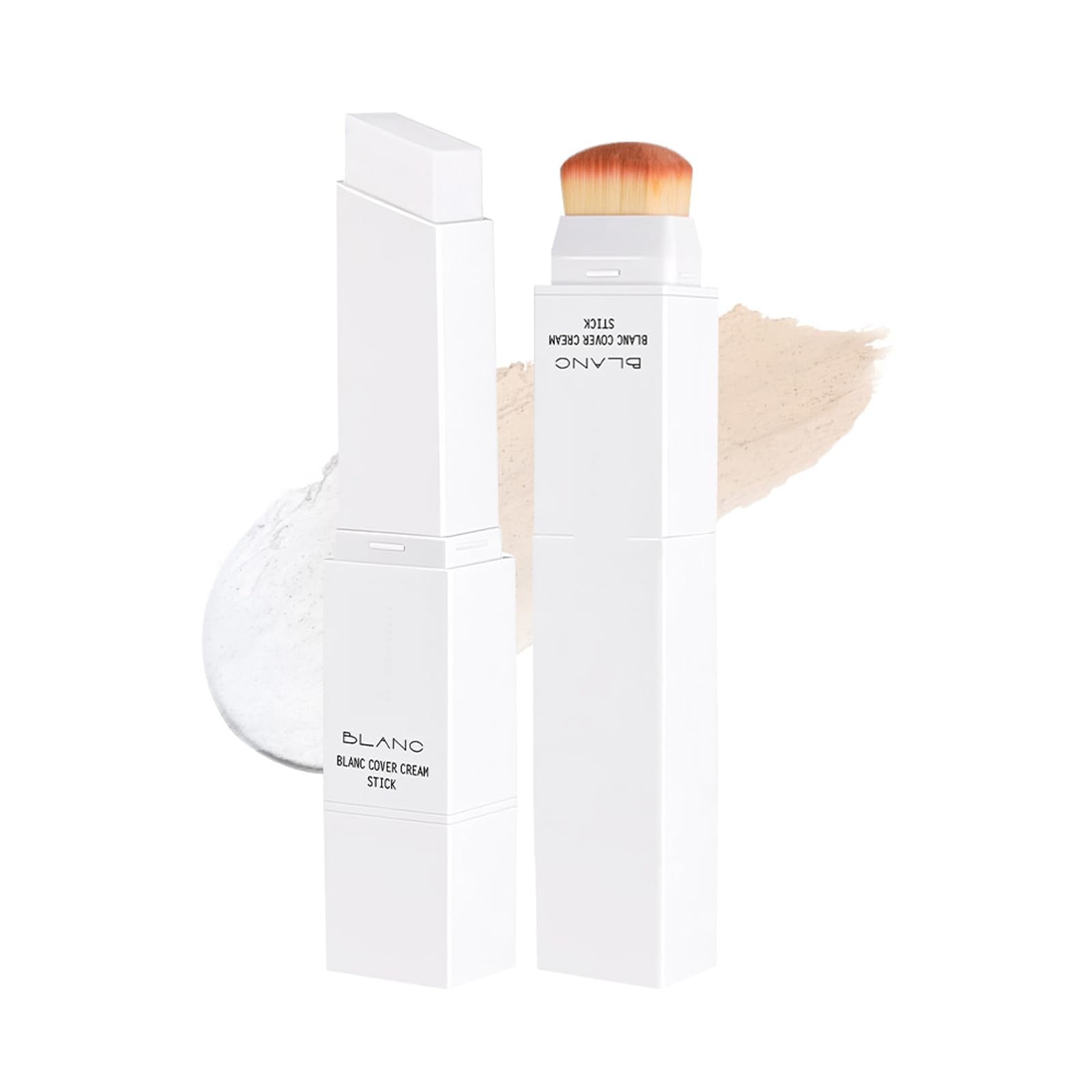 Fovcos Blanc Cover Cream Stick cambia de color para tono natural al aplicar.