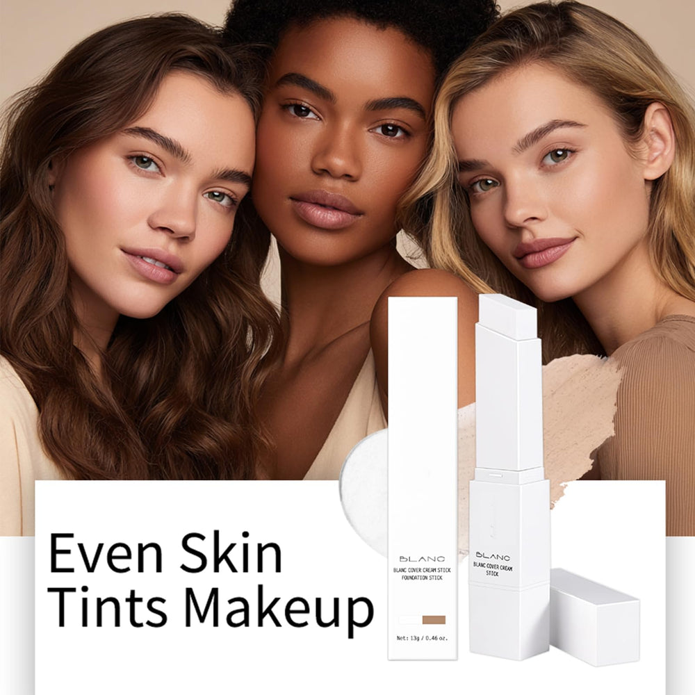 Cobertura media construible con Blanc Cover Cream Stick en tono natural.
