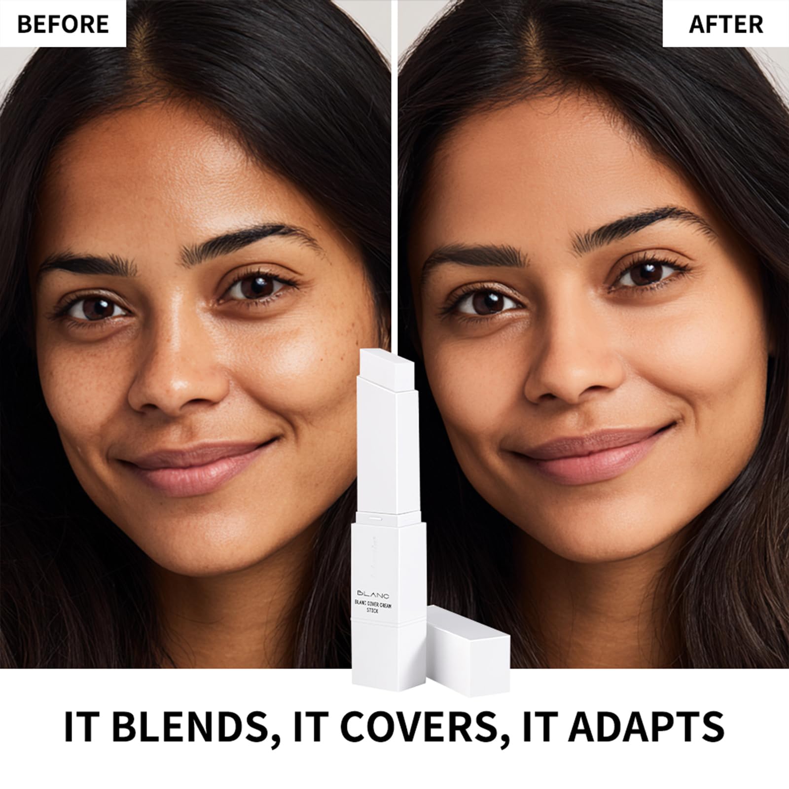 Hidratación y confort con Blanc Cover Cream Stick durante el uso.