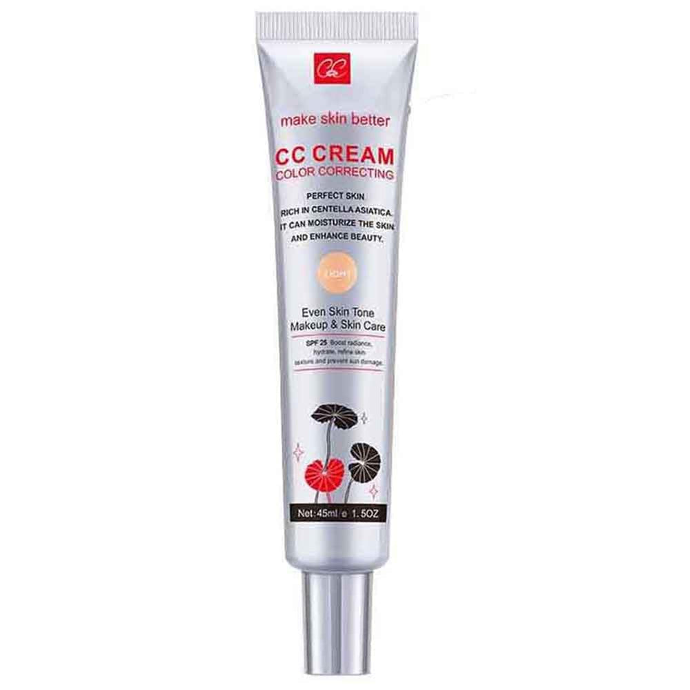 Fovcos crema CC corrección de color SPF25 en botella para tono uniforme.