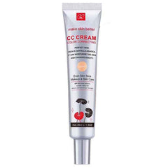 Fovcos crema CC corrección de color SPF25 en botella para tono uniforme.