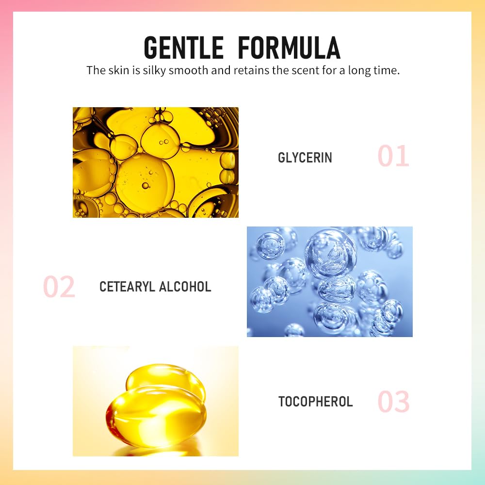 Botella de crema Fovcos glúteos con fragancia frutal floral sensación fresca