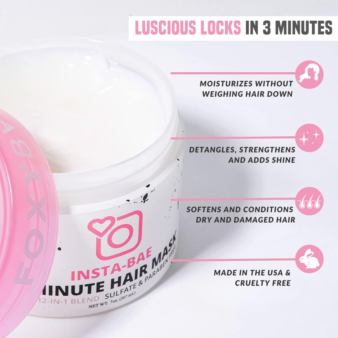FoxyBae Mascarilla con Biotina: brillo y nutrición para el cabello.
