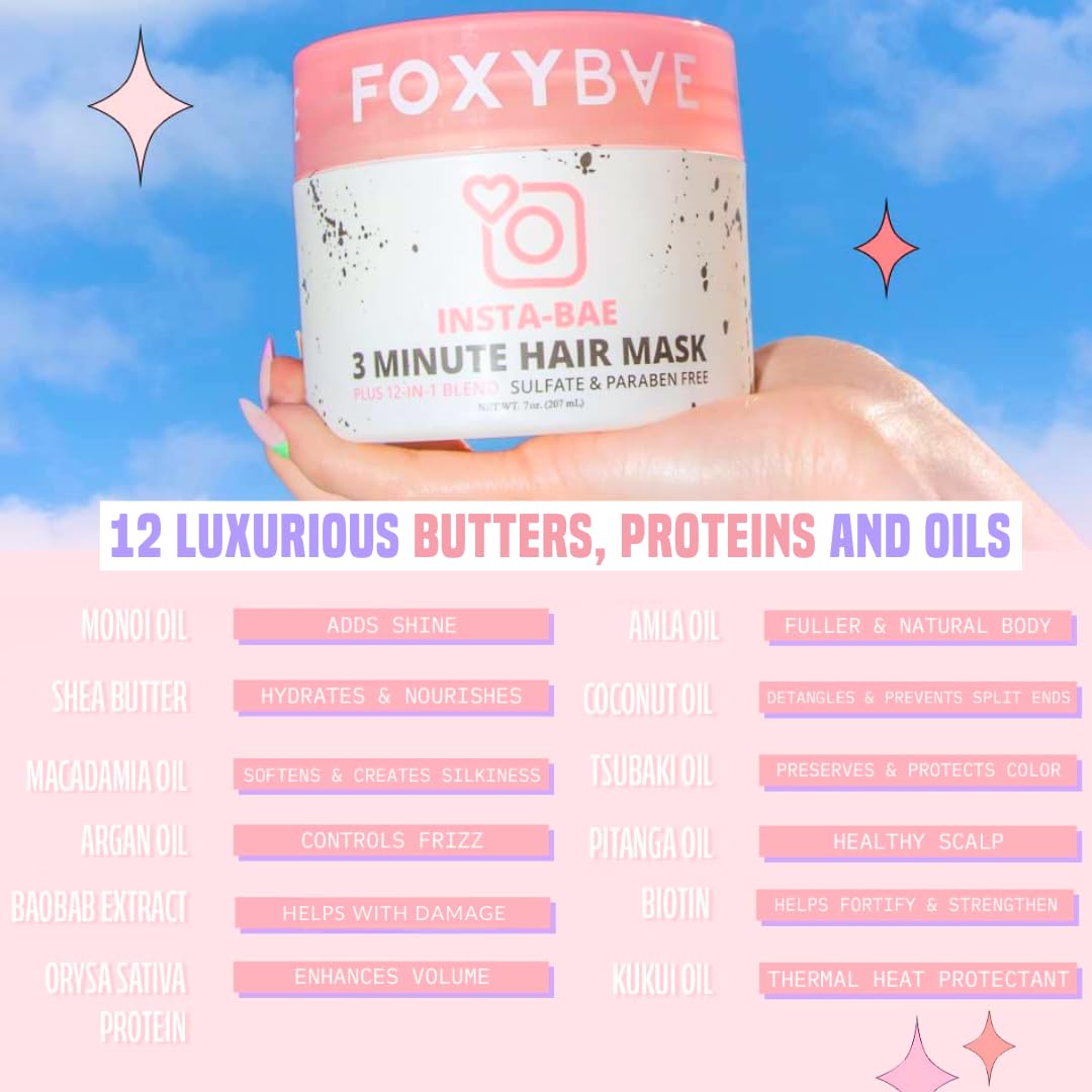 FoxyBae Mascarilla de acondicionamiento profundo: hidratación duradera.