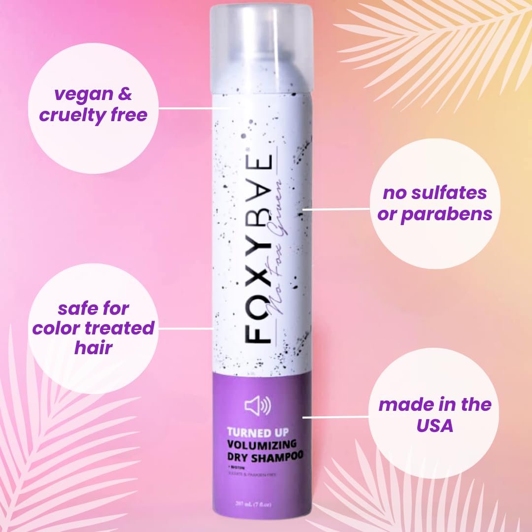 FoxyBae Turned Up dry shampoo volumizing effect adds lift and texture.