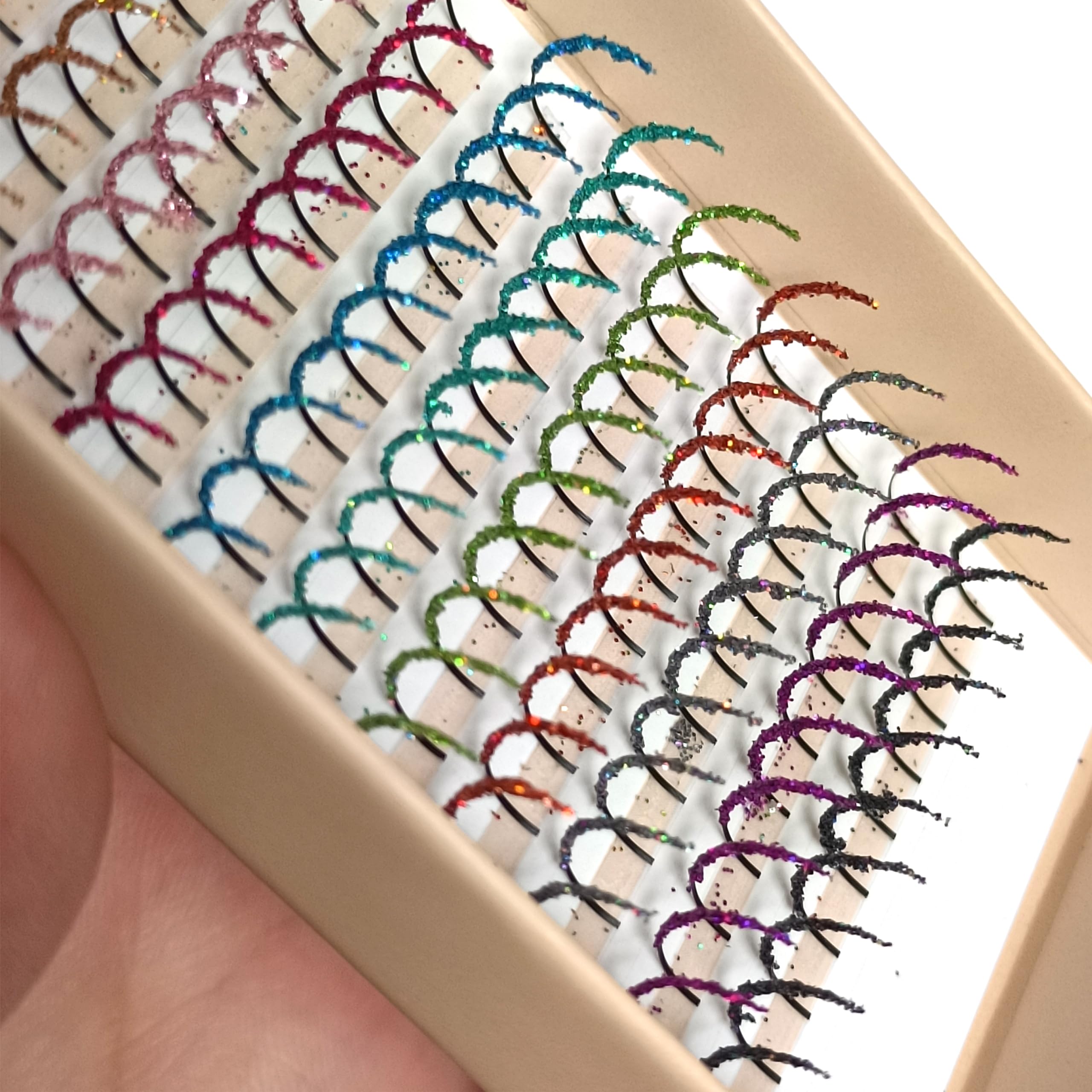 FQNing espigas brillantes 0-20mm para personalizar estilo de pestañas.