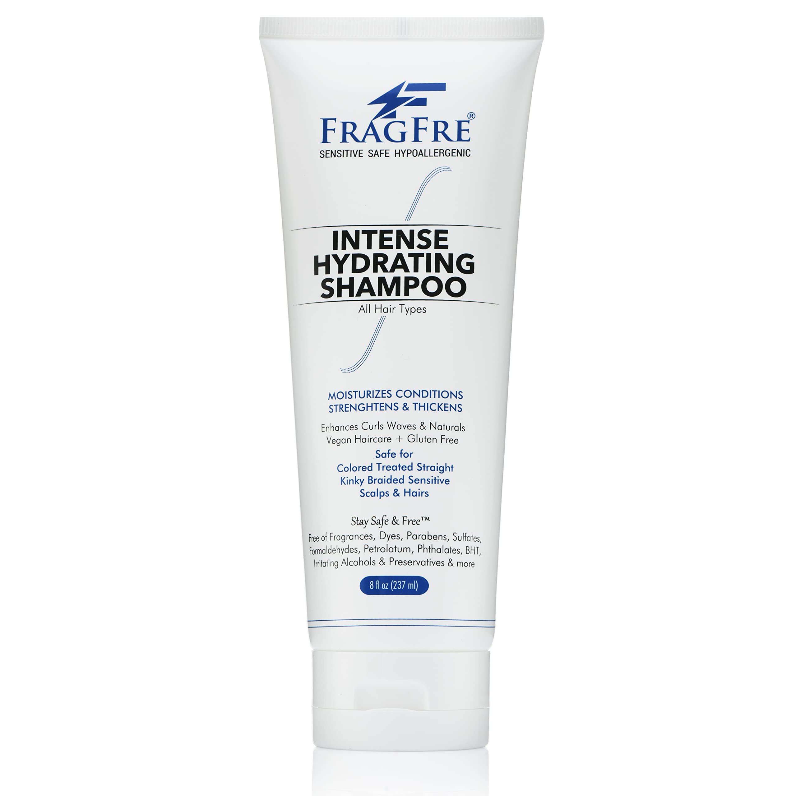 FRAGFRE Champú sin fragancia 8 oz limpieza suave para cuero cabelludo sensible