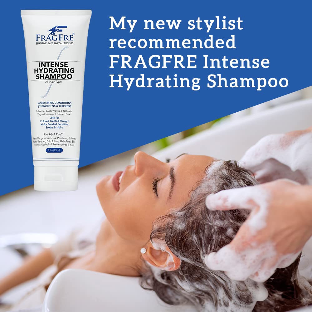 FRAGFRE Champú sin sulfatos con aloe vera cuidado calmante para cabello sensible