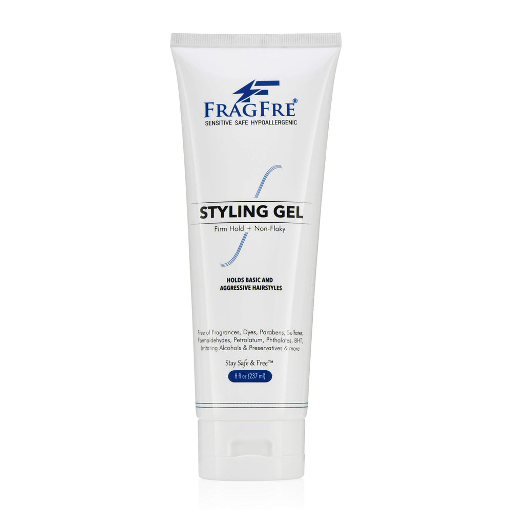 FRAGFRE gel fijación firme sin fragancia en botella de 8 oz para peinados duraderos