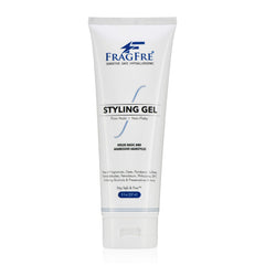 FRAGFRE gel fijación firme sin fragancia en botella de 8 oz para peinados duraderos