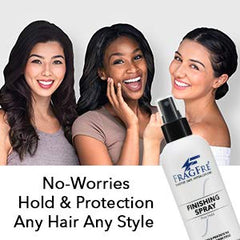 FRAGFRE spraycabello protege la forma ante la humedad para peinados duraderos.
