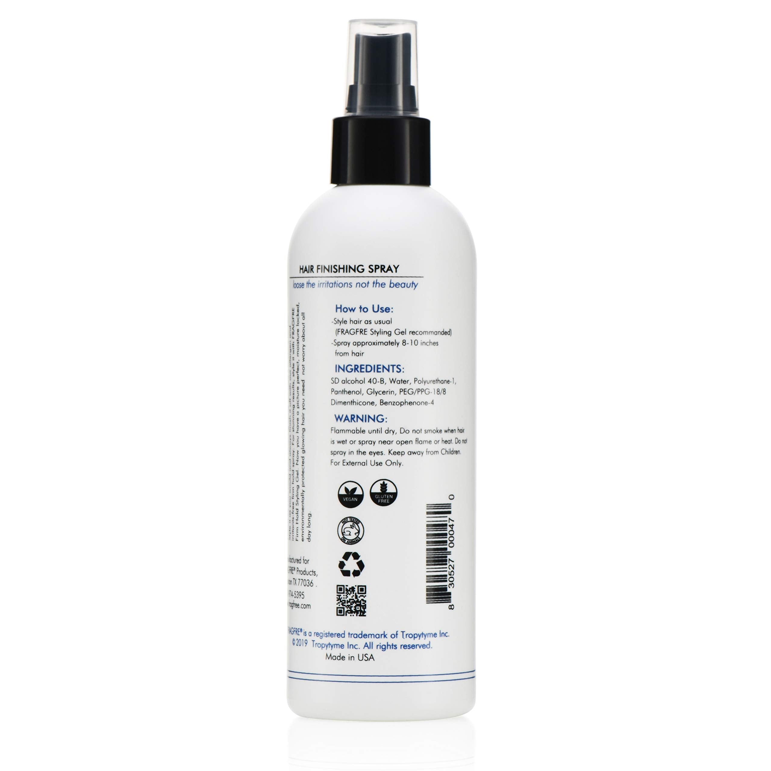 FRAGFRE spraycabello vegano y sin gluten, opción consciente para estilo diario.