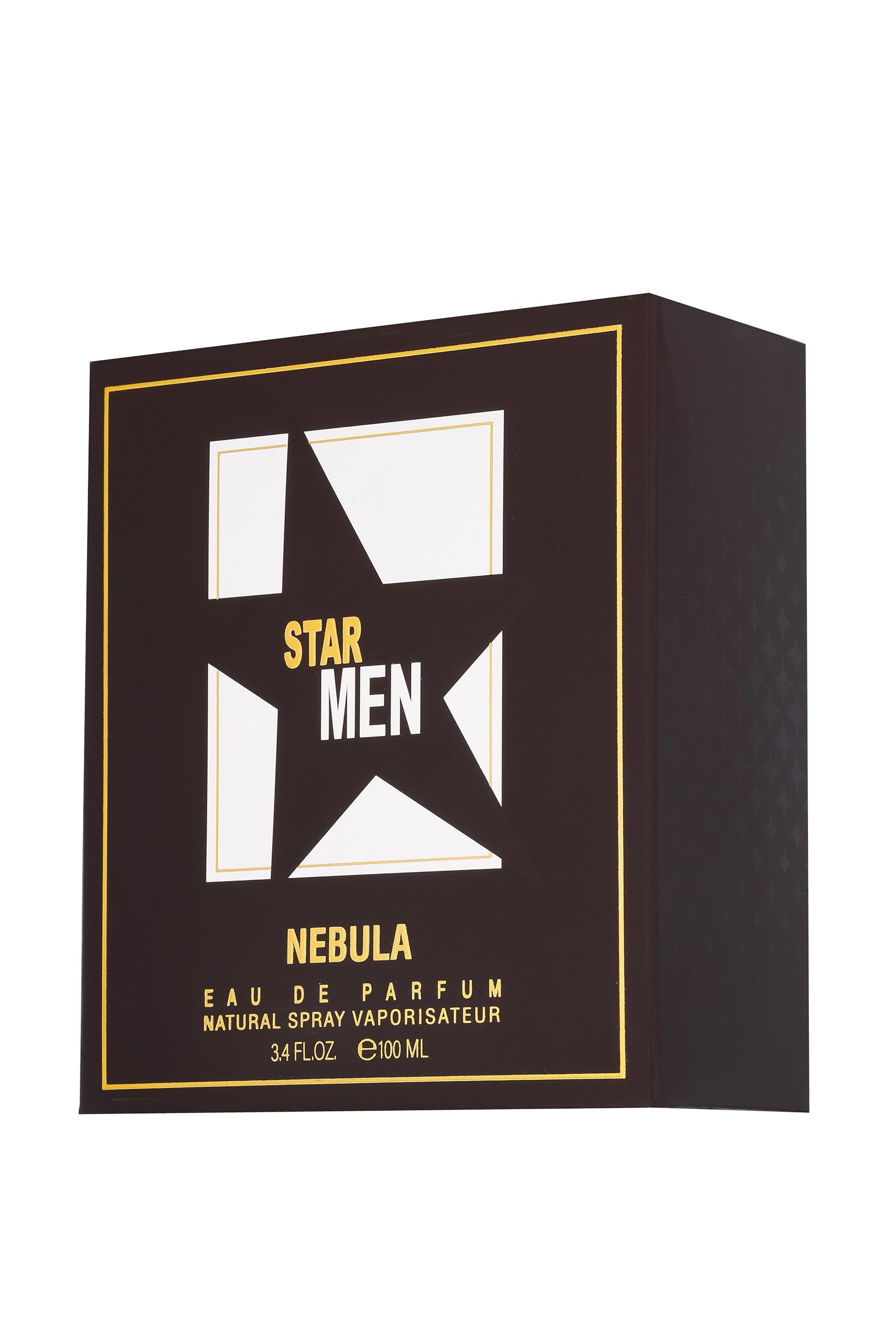 Fragrance World Star Men Nebula EDP, corazón cálido con nuez moscada y cedro.