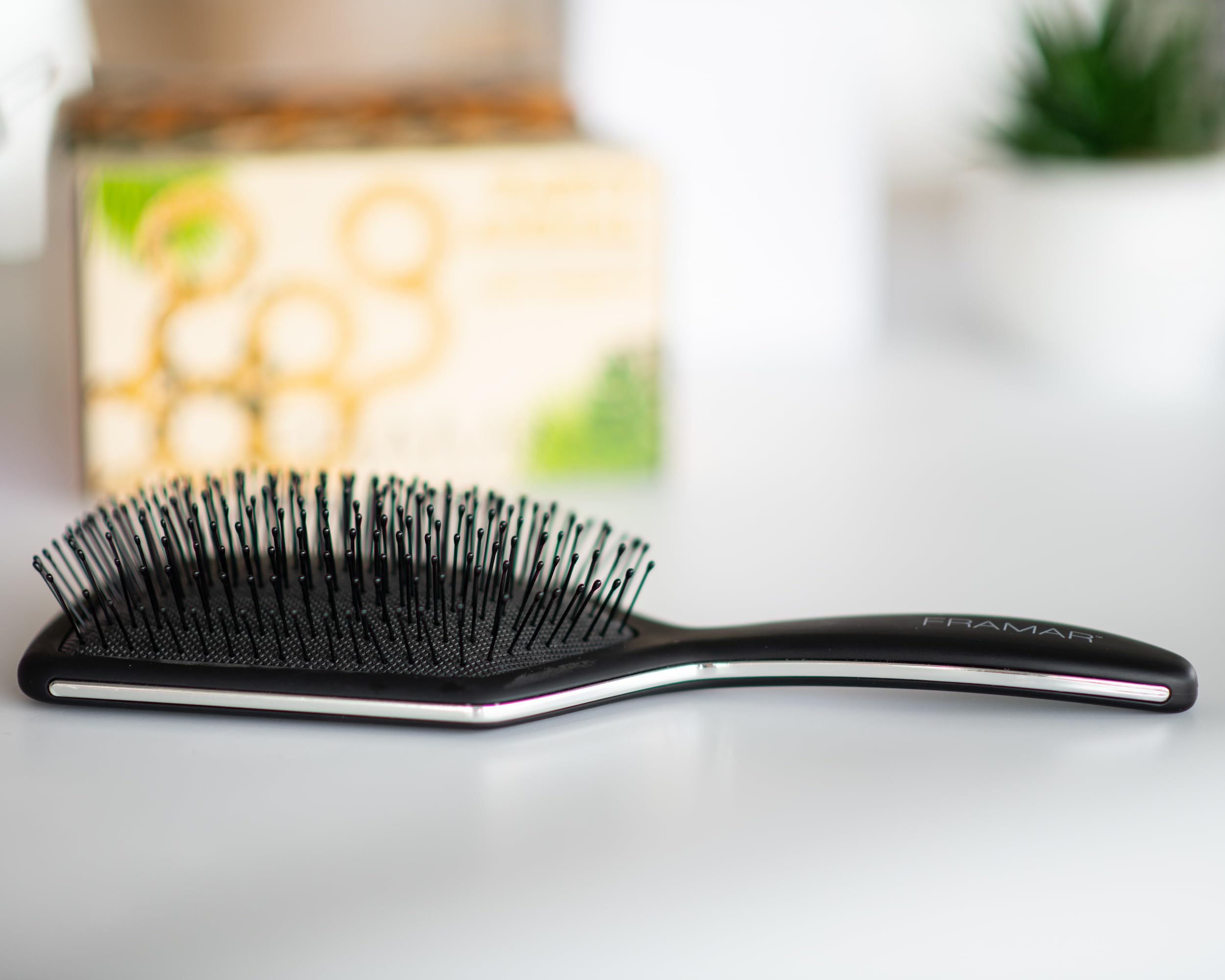 Framar cepillo pala masaje cuero cabelludo: masaje suave que estimula la circulación.