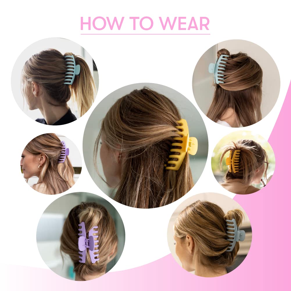 FRAMAR clip grande en colores modernos para combinar con atuendos.