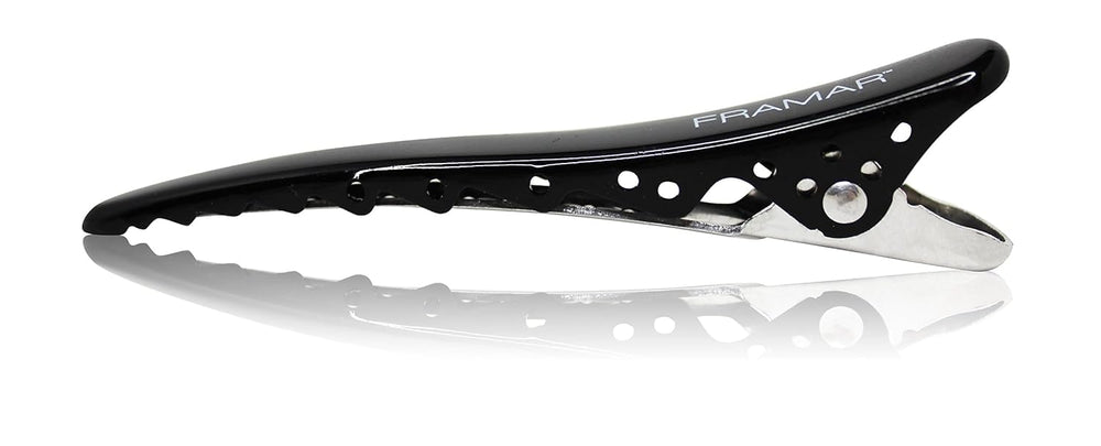 Framar clip de pelo negro con agarre antideslizante y firme