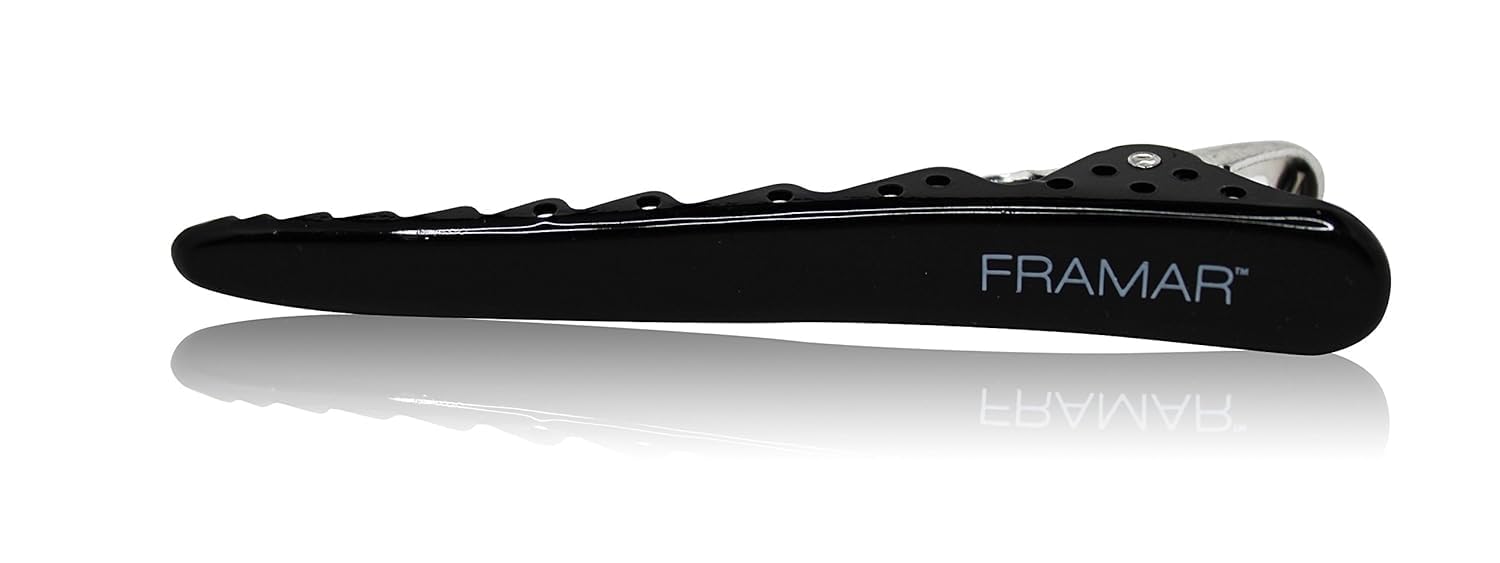 Framar clip de pelo negro resistente de metal