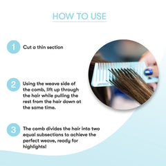 Framar Dreamweaver tres tamaños de peines para mechas en servicios de iluminación.