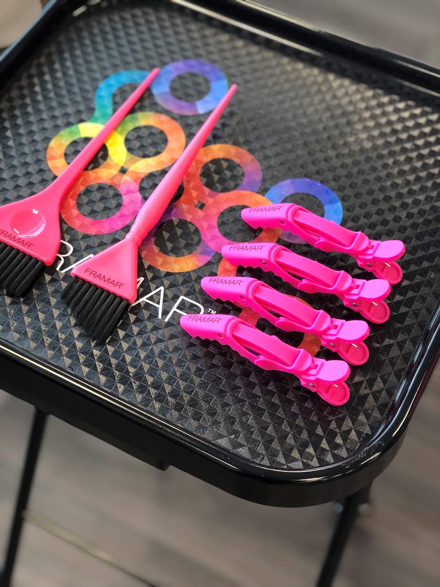 Framar Gator Grips rosa clips resistentes para estilismo profesional