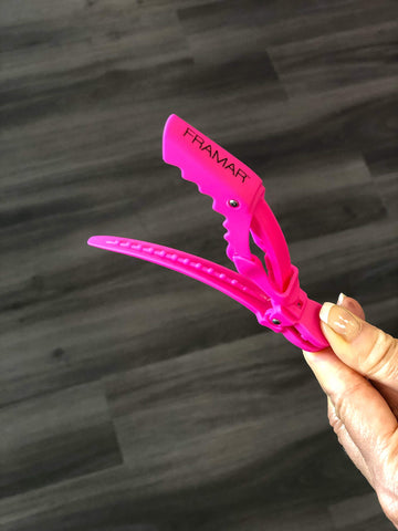 Framar Gator Grips rosa pack de 4 clips para uso diario