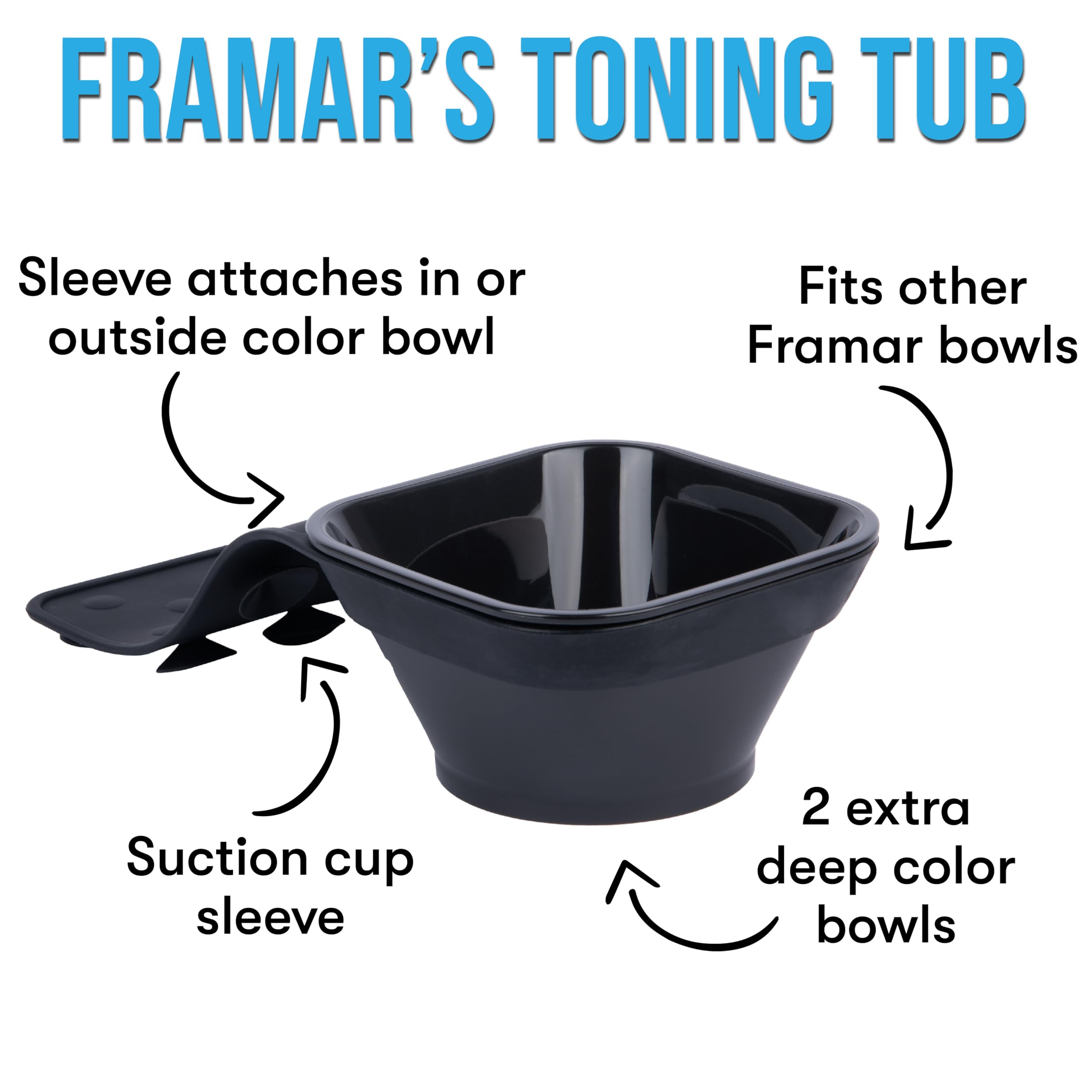 Framar Tonificación Tub: sujeción de silicona fuerte para un lavabo seguro.