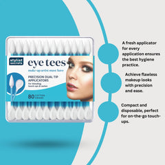 Fran Wilson batonnets coton double-face – application précise autour des yeux et retouches maquillage.