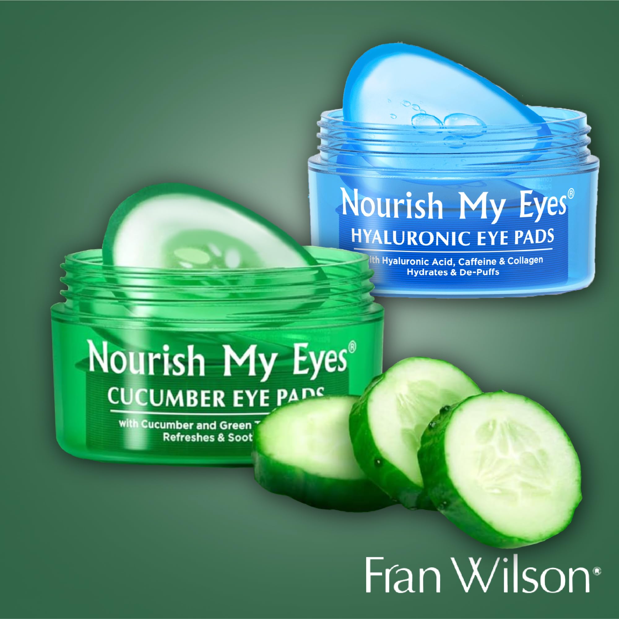 Fran Wilson parches ojos tras día cansado para descanso rápido