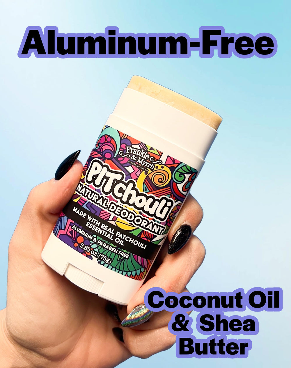 Desodorante libre de aluminio para una experiencia más suave en la piel.