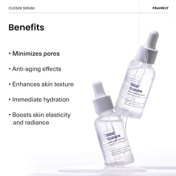 FRANKLY Closer Serum etiqueta detallada y transparencia de ingredientes