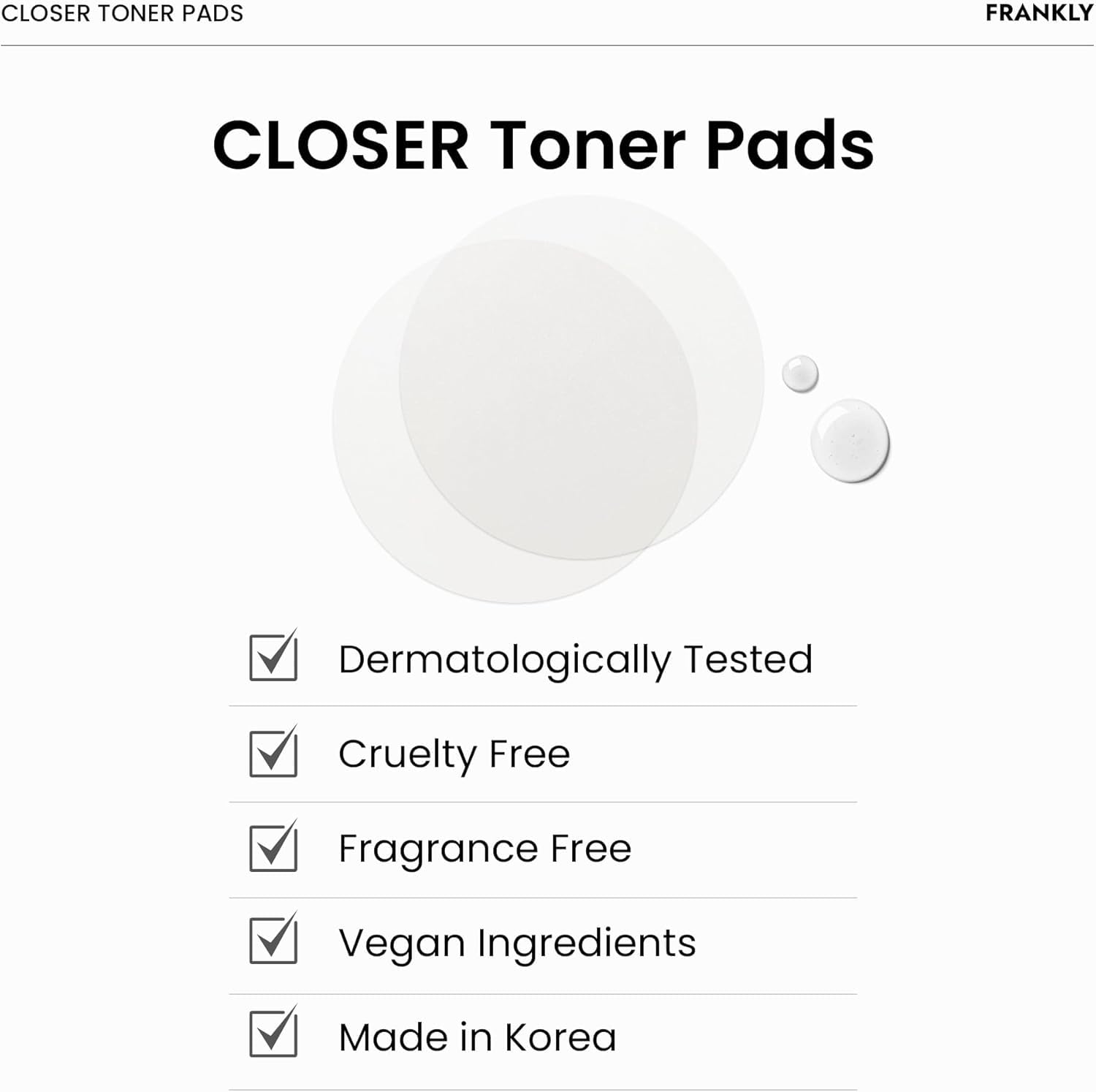 FRANKLY Discos tonificadores; belleza coreana respaldada por ciencia para la piel.