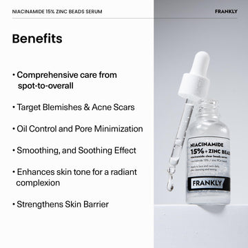 FRANKLY Niacinamida 15% + Zinc, cuidado diario sin grasa